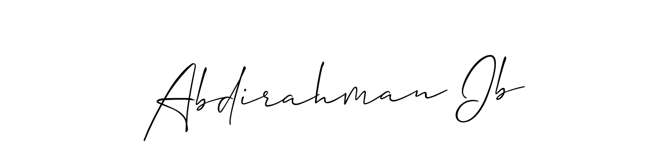 Best and Professional Signature Style for Abdirahman Ib. Allison_Script Best Signature Style Collection. Abdirahman Ib signature style 2 images and pictures png