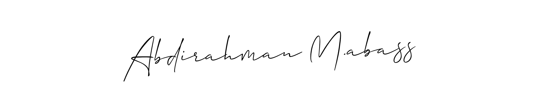 Similarly Allison_Script is the best handwritten signature design. Signature creator online .You can use it as an online autograph creator for name Abdirahman M.abass. Abdirahman M.abass signature style 2 images and pictures png