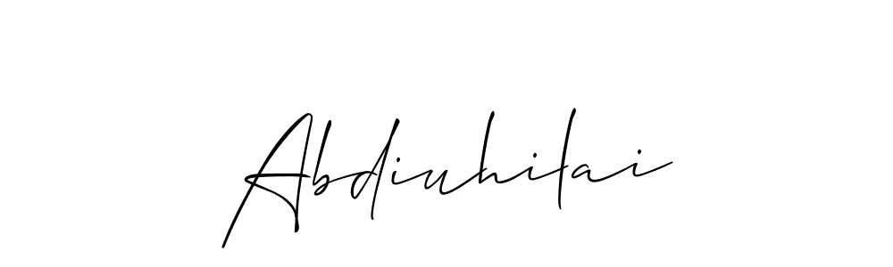 The best way (Allison_Script) to make a short signature is to pick only two or three words in your name. The name Abdiuhilai include a total of six letters. For converting this name. Abdiuhilai signature style 2 images and pictures png