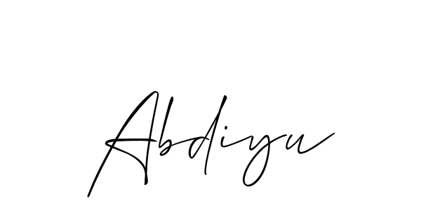 You should practise on your own different ways (Allison_Script) to write your name (Abdiyu) in signature. don't let someone else do it for you. Abdiyu signature style 2 images and pictures png