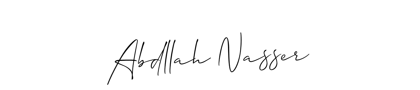 Abdllah Nasser stylish signature style. Best Handwritten Sign (Allison_Script) for my name. Handwritten Signature Collection Ideas for my name Abdllah Nasser. Abdllah Nasser signature style 2 images and pictures png