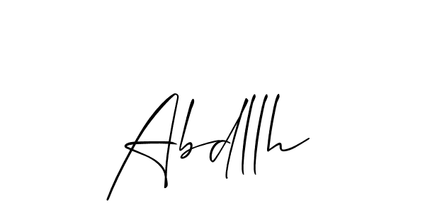 How to make Abdllh name signature. Use Allison_Script style for creating short signs online. This is the latest handwritten sign. Abdllh signature style 2 images and pictures png