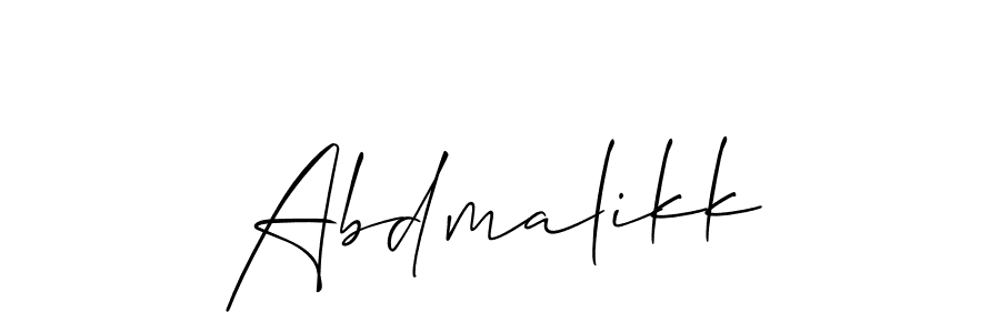 How to make Abdmalikk signature? Allison_Script is a professional autograph style. Create handwritten signature for Abdmalikk name. Abdmalikk signature style 2 images and pictures png
