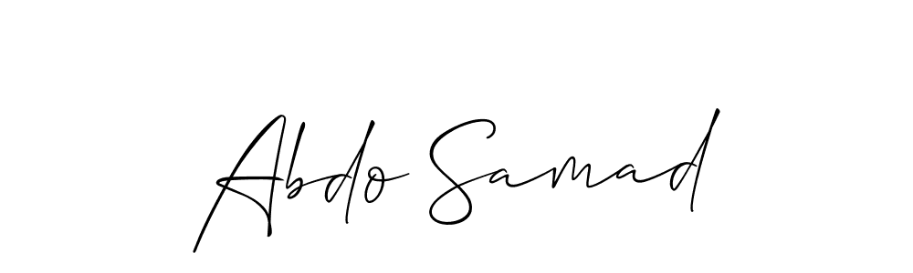 You should practise on your own different ways (Allison_Script) to write your name (Abdo Samad) in signature. don't let someone else do it for you. Abdo Samad signature style 2 images and pictures png