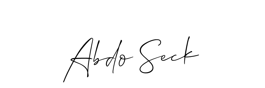 if you are searching for the best signature style for your name Abdo Seck. so please give up your signature search. here we have designed multiple signature styles  using Allison_Script. Abdo Seck signature style 2 images and pictures png