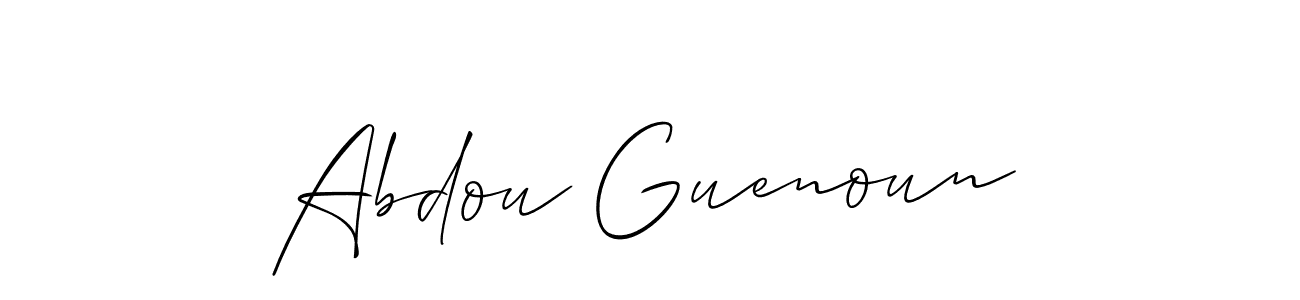 Create a beautiful signature design for name Abdou Guenoun. With this signature (Allison_Script) fonts, you can make a handwritten signature for free. Abdou Guenoun signature style 2 images and pictures png