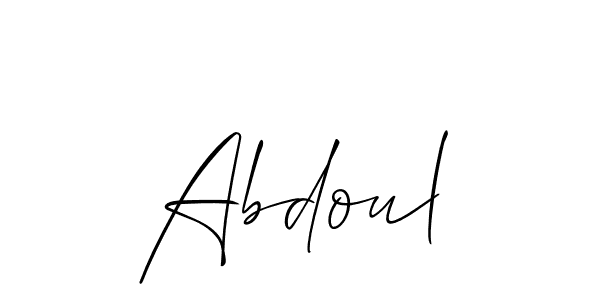 Also You can easily find your signature by using the search form. We will create Abdoul name handwritten signature images for you free of cost using Allison_Script sign style. Abdoul signature style 2 images and pictures png