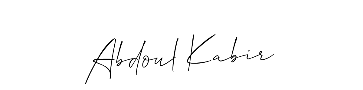 It looks lik you need a new signature style for name Abdoul Kabir. Design unique handwritten (Allison_Script) signature with our free signature maker in just a few clicks. Abdoul Kabir signature style 2 images and pictures png