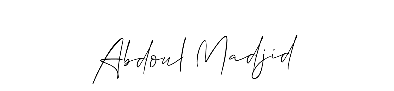 Design your own signature with our free online signature maker. With this signature software, you can create a handwritten (Allison_Script) signature for name Abdoul Madjid. Abdoul Madjid signature style 2 images and pictures png