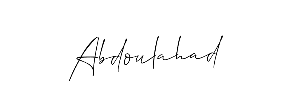 Create a beautiful signature design for name Abdoulahad. With this signature (Allison_Script) fonts, you can make a handwritten signature for free. Abdoulahad signature style 2 images and pictures png