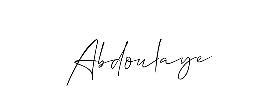 Make a beautiful signature design for name Abdoulaye. With this signature (Allison_Script) style, you can create a handwritten signature for free. Abdoulaye signature style 2 images and pictures png