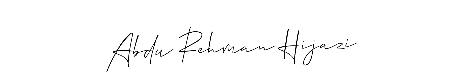 Use a signature maker to create a handwritten signature online. With this signature software, you can design (Allison_Script) your own signature for name Abdu Rehman Hijazi. Abdu Rehman Hijazi signature style 2 images and pictures png