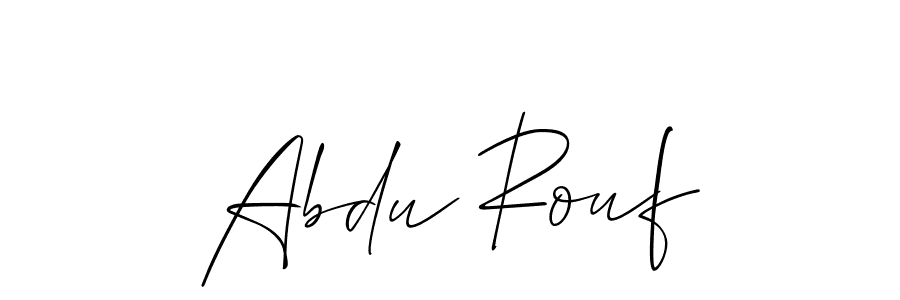 How to make Abdu Rouf signature? Allison_Script is a professional autograph style. Create handwritten signature for Abdu Rouf name. Abdu Rouf signature style 2 images and pictures png
