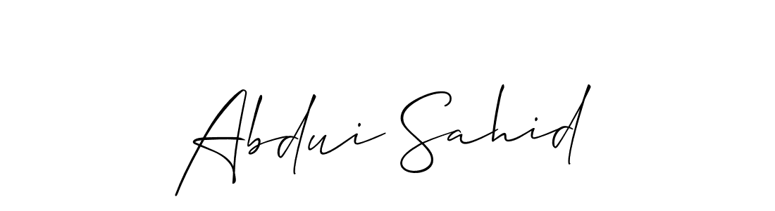 Make a short Abdui Sahid signature style. Manage your documents anywhere anytime using Allison_Script. Create and add eSignatures, submit forms, share and send files easily. Abdui Sahid signature style 2 images and pictures png