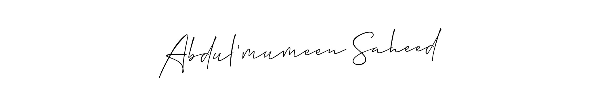 Once you've used our free online signature maker to create your best signature Allison_Script style, it's time to enjoy all of the benefits that Abdul’mumeen Saheed name signing documents. Abdul’mumeen Saheed signature style 2 images and pictures png