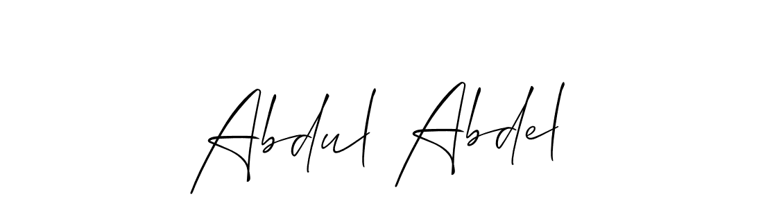 Also You can easily find your signature by using the search form. We will create Abdul Abdel name handwritten signature images for you free of cost using Allison_Script sign style. Abdul Abdel signature style 2 images and pictures png