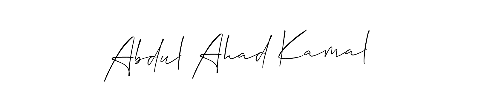 You can use this online signature creator to create a handwritten signature for the name Abdul Ahad Kamal. This is the best online autograph maker. Abdul Ahad Kamal signature style 2 images and pictures png