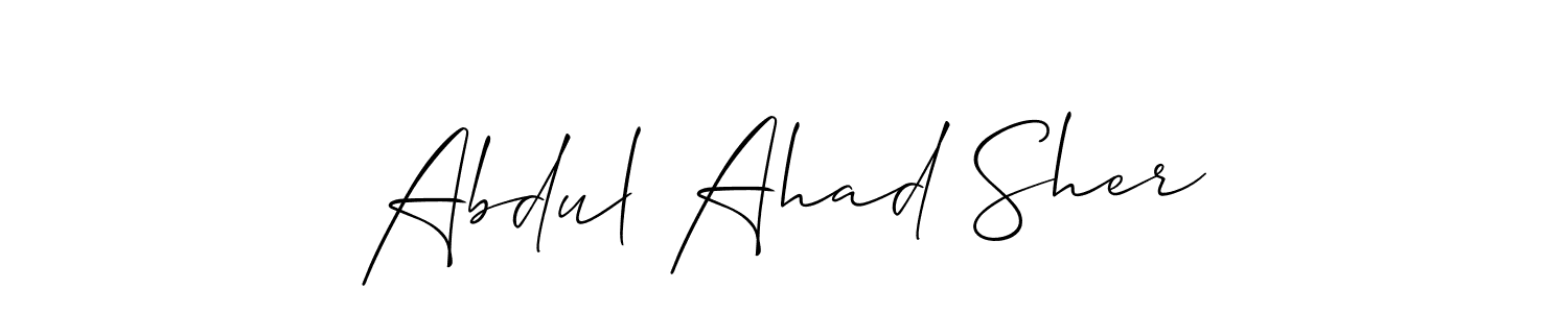 Best and Professional Signature Style for Abdul Ahad Sher. Allison_Script Best Signature Style Collection. Abdul Ahad Sher signature style 2 images and pictures png