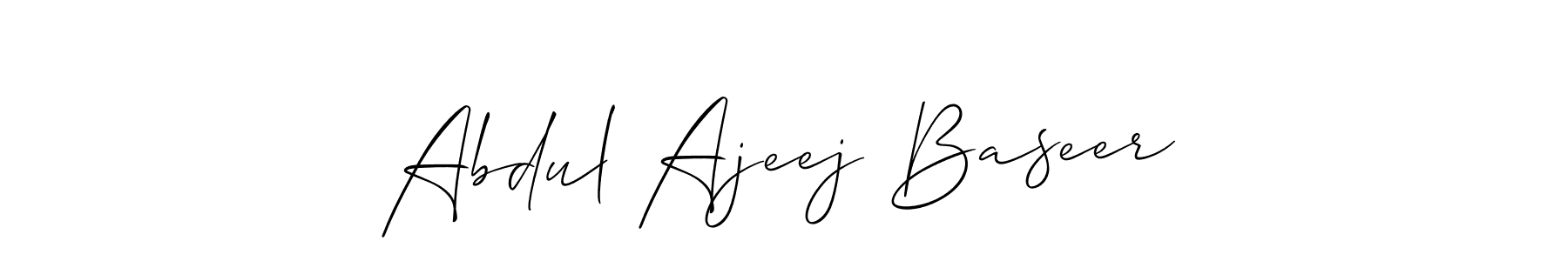 You can use this online signature creator to create a handwritten signature for the name Abdul Ajeej Baseer. This is the best online autograph maker. Abdul Ajeej Baseer signature style 2 images and pictures png