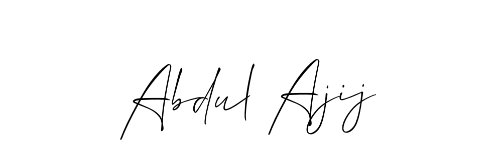 if you are searching for the best signature style for your name Abdul Ajij. so please give up your signature search. here we have designed multiple signature styles  using Allison_Script. Abdul Ajij signature style 2 images and pictures png