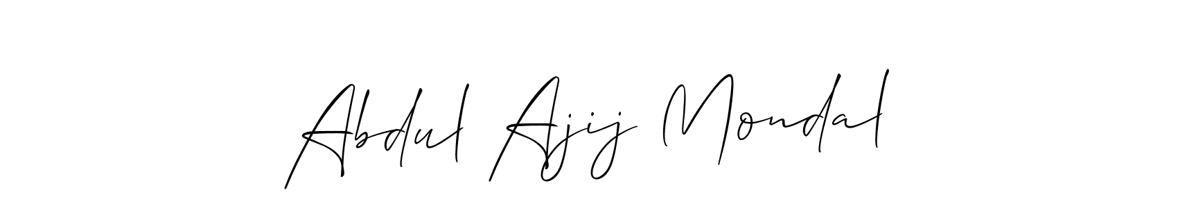 How to make Abdul Ajij Mondal signature? Allison_Script is a professional autograph style. Create handwritten signature for Abdul Ajij Mondal name. Abdul Ajij Mondal signature style 2 images and pictures png