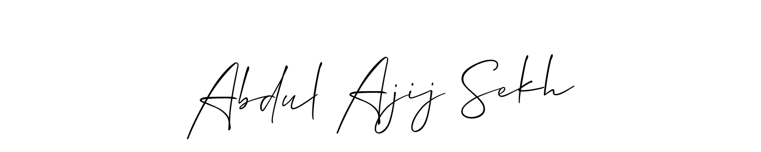 Similarly Allison_Script is the best handwritten signature design. Signature creator online .You can use it as an online autograph creator for name Abdul Ajij Sekh. Abdul Ajij Sekh signature style 2 images and pictures png
