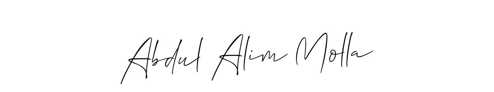 Abdul Alim Molla stylish signature style. Best Handwritten Sign (Allison_Script) for my name. Handwritten Signature Collection Ideas for my name Abdul Alim Molla. Abdul Alim Molla signature style 2 images and pictures png