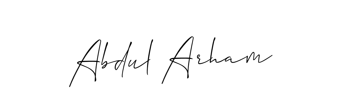 It looks lik you need a new signature style for name Abdul Arham. Design unique handwritten (Allison_Script) signature with our free signature maker in just a few clicks. Abdul Arham signature style 2 images and pictures png