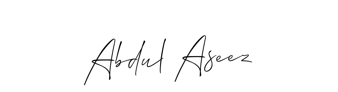 Also You can easily find your signature by using the search form. We will create Abdul Aseez name handwritten signature images for you free of cost using Allison_Script sign style. Abdul Aseez signature style 2 images and pictures png