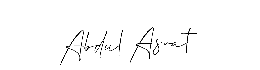 Abdul Asvat stylish signature style. Best Handwritten Sign (Allison_Script) for my name. Handwritten Signature Collection Ideas for my name Abdul Asvat. Abdul Asvat signature style 2 images and pictures png