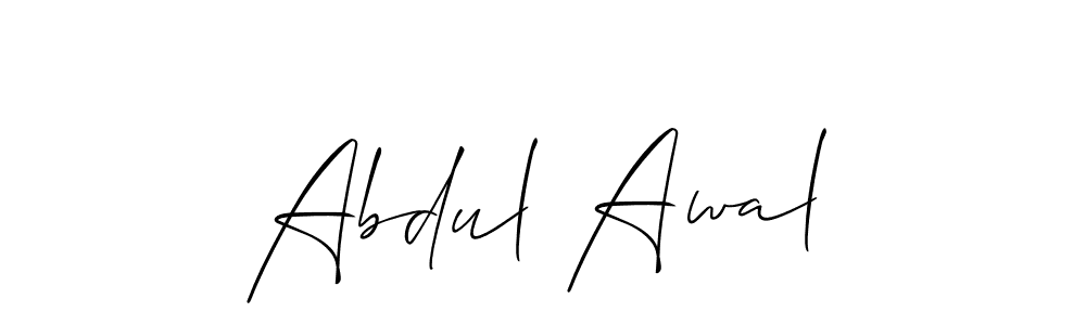 This is the best signature style for the Abdul Awal name. Also you like these signature font (Allison_Script). Mix name signature. Abdul Awal signature style 2 images and pictures png