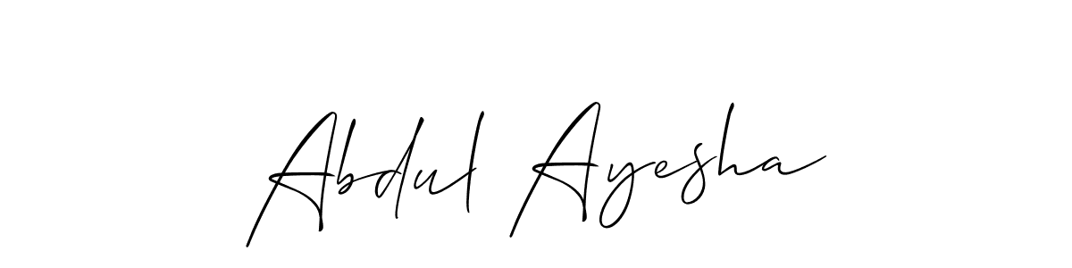 Make a beautiful signature design for name Abdul Ayesha. With this signature (Allison_Script) style, you can create a handwritten signature for free. Abdul Ayesha signature style 2 images and pictures png