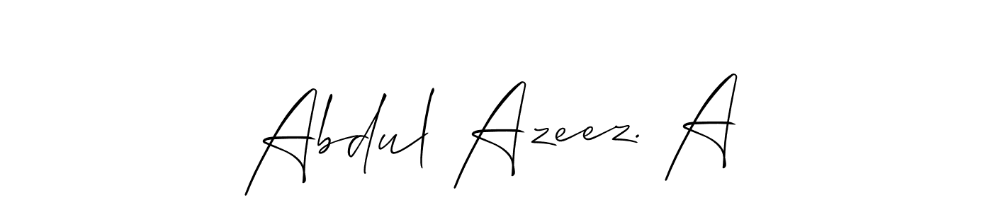 Make a beautiful signature design for name Abdul Azeez. A. Use this online signature maker to create a handwritten signature for free. Abdul Azeez. A signature style 2 images and pictures png