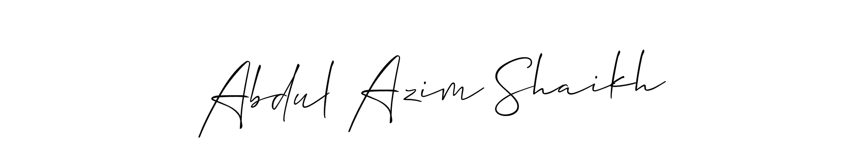 Once you've used our free online signature maker to create your best signature Allison_Script style, it's time to enjoy all of the benefits that Abdul Azim Shaikh name signing documents. Abdul Azim Shaikh signature style 2 images and pictures png