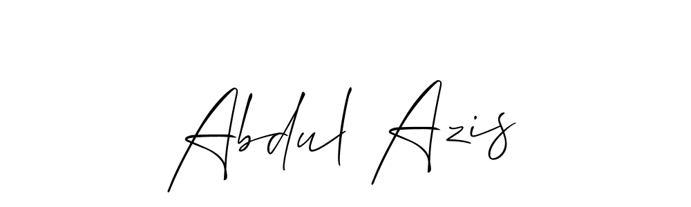 How to make Abdul Azis name signature. Use Allison_Script style for creating short signs online. This is the latest handwritten sign. Abdul Azis signature style 2 images and pictures png