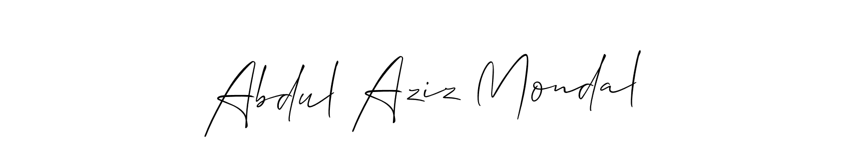 Make a short Abdul Aziz Mondal signature style. Manage your documents anywhere anytime using Allison_Script. Create and add eSignatures, submit forms, share and send files easily. Abdul Aziz Mondal signature style 2 images and pictures png