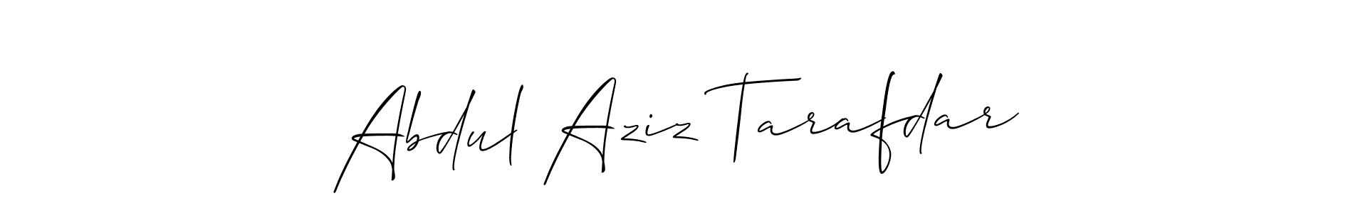 Also You can easily find your signature by using the search form. We will create Abdul Aziz Tarafdar name handwritten signature images for you free of cost using Allison_Script sign style. Abdul Aziz Tarafdar signature style 2 images and pictures png