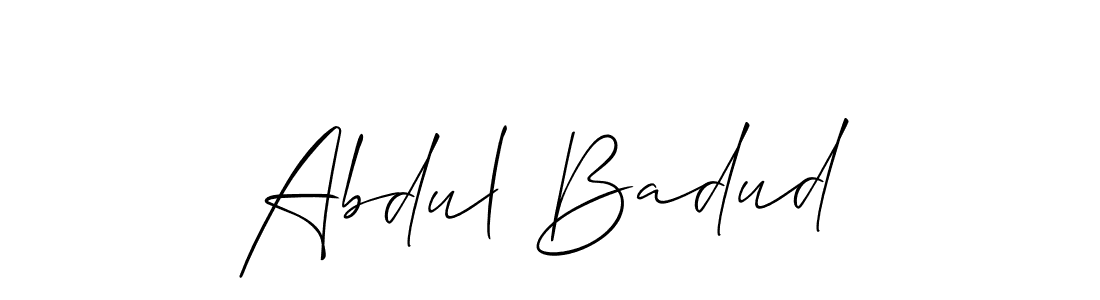 Make a short Abdul Badud signature style. Manage your documents anywhere anytime using Allison_Script. Create and add eSignatures, submit forms, share and send files easily. Abdul Badud signature style 2 images and pictures png