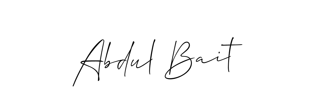 Also You can easily find your signature by using the search form. We will create Abdul Bait name handwritten signature images for you free of cost using Allison_Script sign style. Abdul Bait signature style 2 images and pictures png