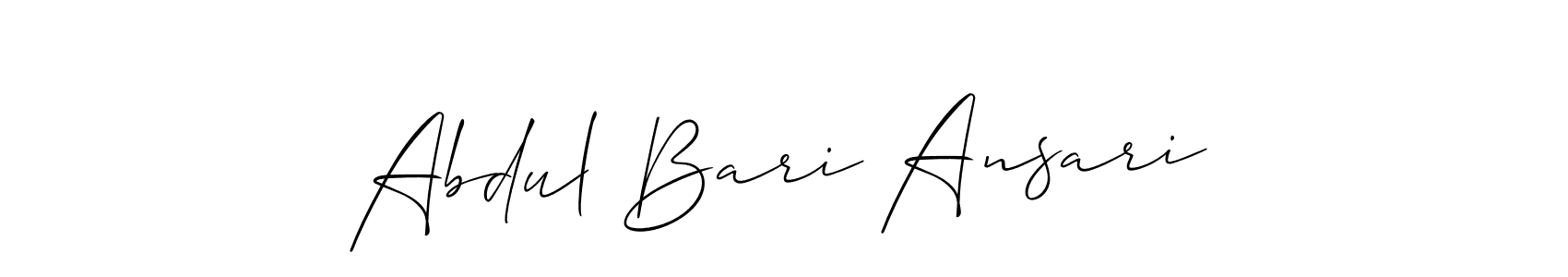 Design your own signature with our free online signature maker. With this signature software, you can create a handwritten (Allison_Script) signature for name Abdul Bari Ansari. Abdul Bari Ansari signature style 2 images and pictures png
