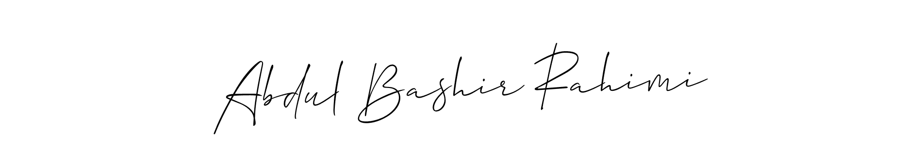 The best way (Allison_Script) to make a short signature is to pick only two or three words in your name. The name Abdul Bashir Rahimi include a total of six letters. For converting this name. Abdul Bashir Rahimi signature style 2 images and pictures png