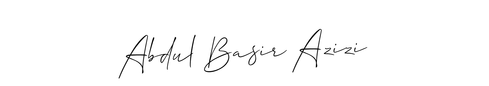 Make a beautiful signature design for name Abdul Basir Azizi. With this signature (Allison_Script) style, you can create a handwritten signature for free. Abdul Basir Azizi signature style 2 images and pictures png