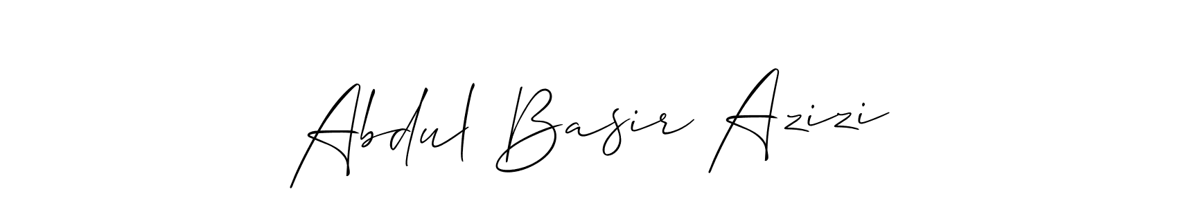 Use a signature maker to create a handwritten signature online. With this signature software, you can design (Allison_Script) your own signature for name Abdul Basir Azizi. Abdul Basir Azizi signature style 2 images and pictures png