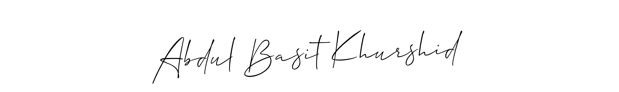 Create a beautiful signature design for name Abdul Basit Khurshid. With this signature (Allison_Script) fonts, you can make a handwritten signature for free. Abdul Basit Khurshid signature style 2 images and pictures png