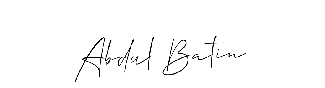 How to make Abdul Batin name signature. Use Allison_Script style for creating short signs online. This is the latest handwritten sign. Abdul Batin signature style 2 images and pictures png