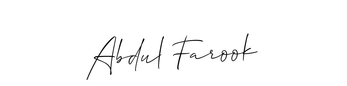 How to make Abdul Farook name signature. Use Allison_Script style for creating short signs online. This is the latest handwritten sign. Abdul Farook signature style 2 images and pictures png