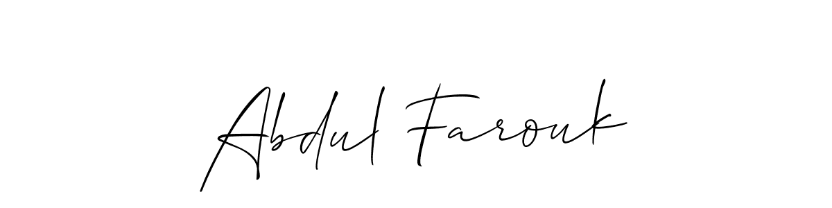 Create a beautiful signature design for name Abdul Farouk. With this signature (Allison_Script) fonts, you can make a handwritten signature for free. Abdul Farouk signature style 2 images and pictures png