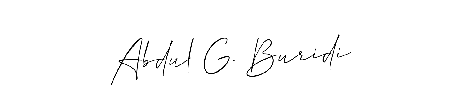 Similarly Allison_Script is the best handwritten signature design. Signature creator online .You can use it as an online autograph creator for name Abdul G. Buridi. Abdul G. Buridi signature style 2 images and pictures png