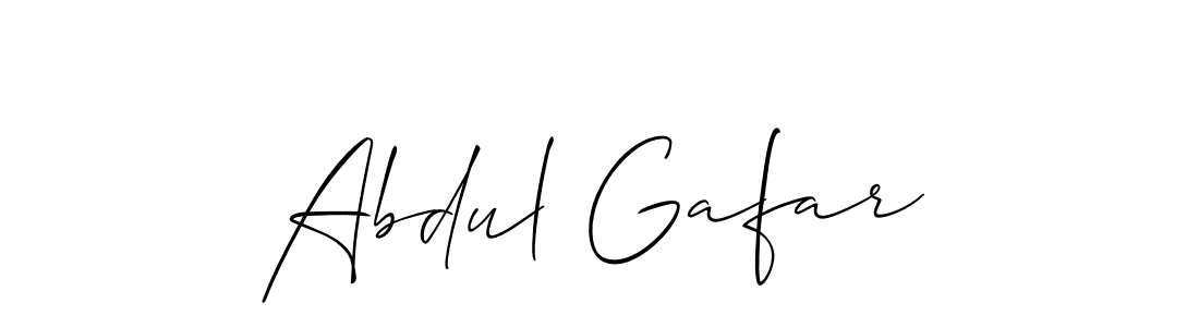 Abdul Gafar stylish signature style. Best Handwritten Sign (Allison_Script) for my name. Handwritten Signature Collection Ideas for my name Abdul Gafar. Abdul Gafar signature style 2 images and pictures png