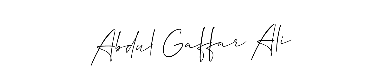 It looks lik you need a new signature style for name Abdul Gaffar Ali. Design unique handwritten (Allison_Script) signature with our free signature maker in just a few clicks. Abdul Gaffar Ali signature style 2 images and pictures png